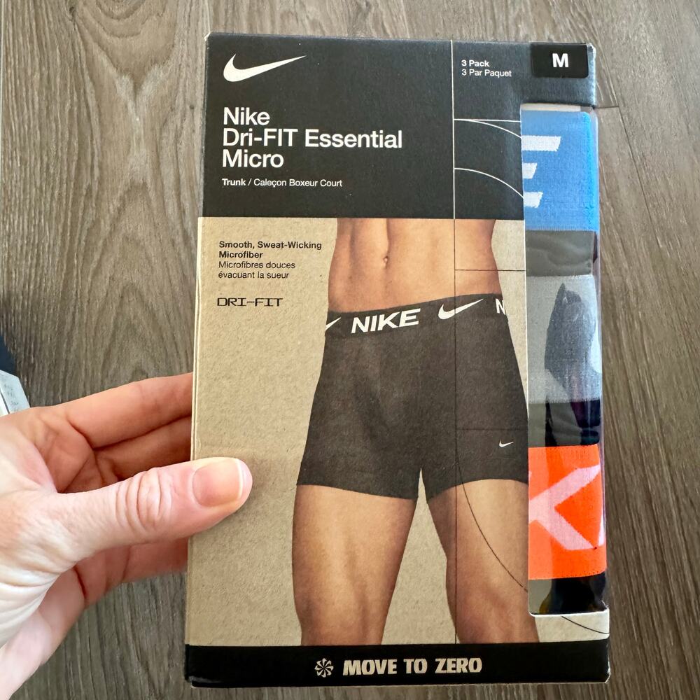 Nike Essential Micro Trunks 3 Pack Bundle of 2 Breathable Tagless Men Medium - Picture 4 of 10